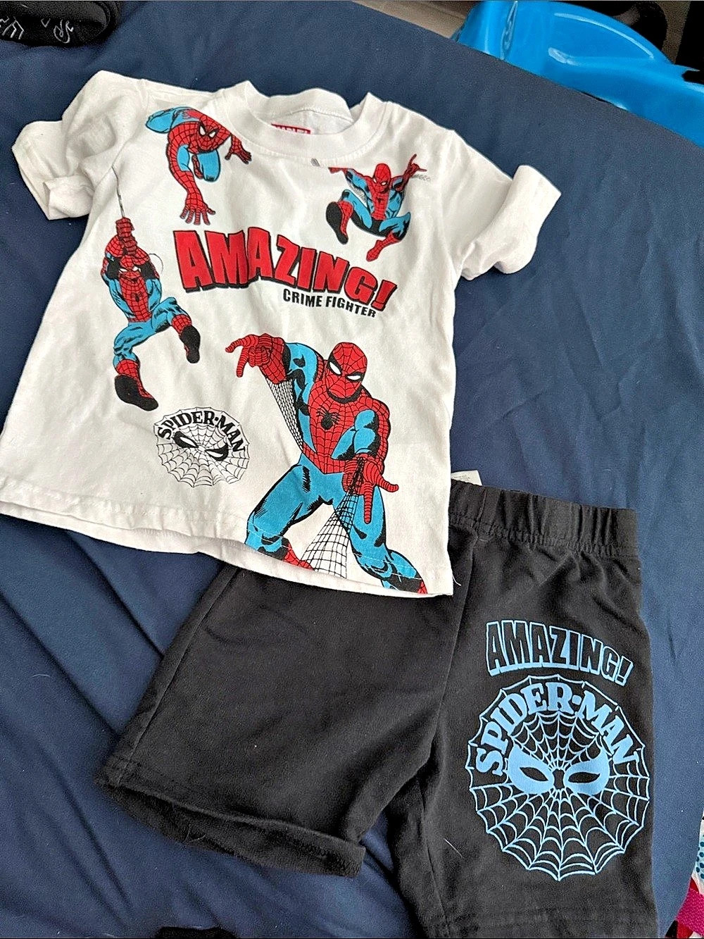 Marvel Spider-Man Amazing! Crime Fighter Kids Matching Set in White & Black